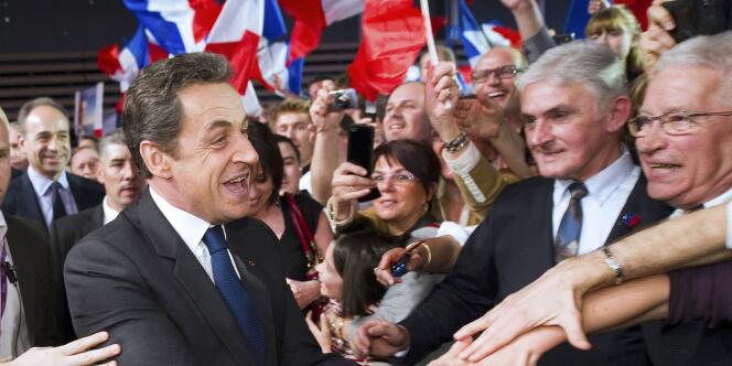 Nicolas Sarkozy à Lyon, le 17 mars 2012.