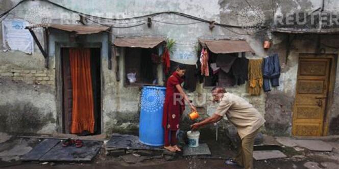Dans un bidonville de Bombay, en Inde, en octobre 2011.