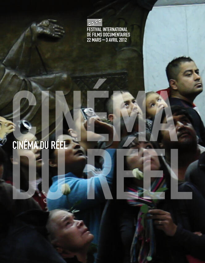 Affiche du festival Cinéma du réel au Centre Georges-Pompidou à Paris, jusqu'au 3 avril 2012.