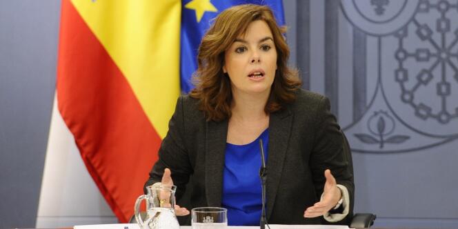 La porte-parole du gouvernement espagnol, Soraya Saenz de Santamaria.
