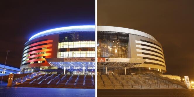 Le complexe sportif Minsk Arena, dans la capitale biélorusse, pendant le 31 mars 2012.