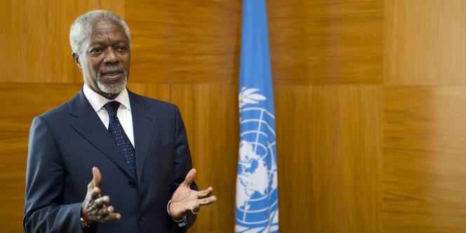 Kofi Annan, émissaire des Nations unies pour la Syrie, s'est dit 