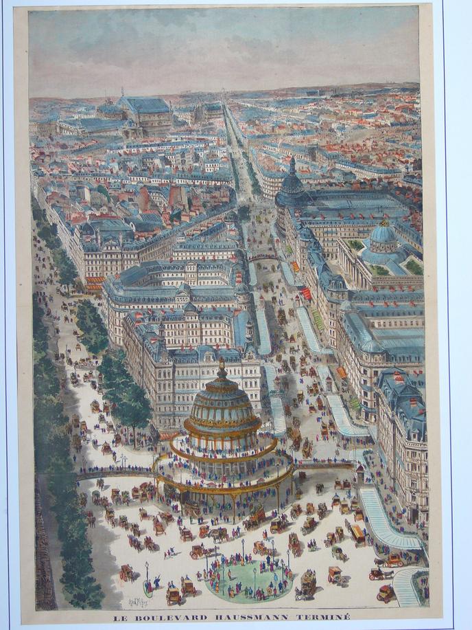 Le boulevard Haussmann terminé, dessiné par Karl Fichot. « Le Journal illustré », janvier 1893.