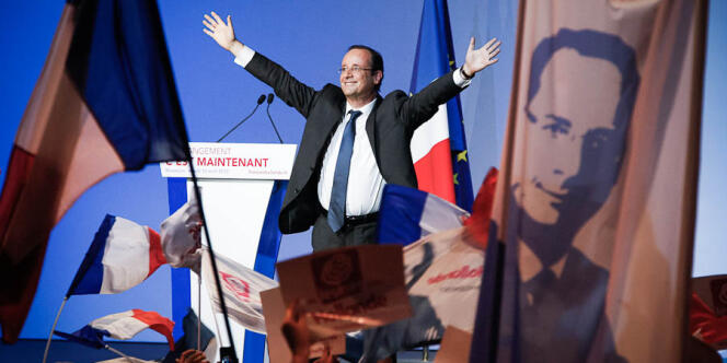François Hollande en meeting à Besançon, le 10 avril.