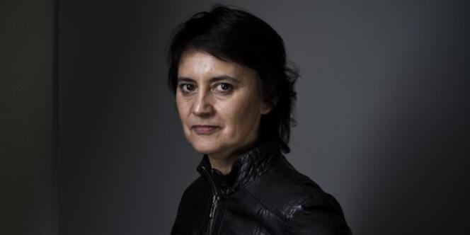Nathalie Arthaud, candidate de Lutte ouvrière à l'élection présidentielle, jeudi 12 avril. 