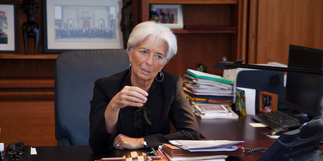 Christine Lagarde, directrice générale du Fonds monétaire international, lundi 16 avril, à Washington.