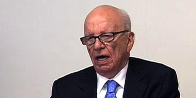 Capture vidéo de l'audition de Rupert Murdoch mercredi à Londres.