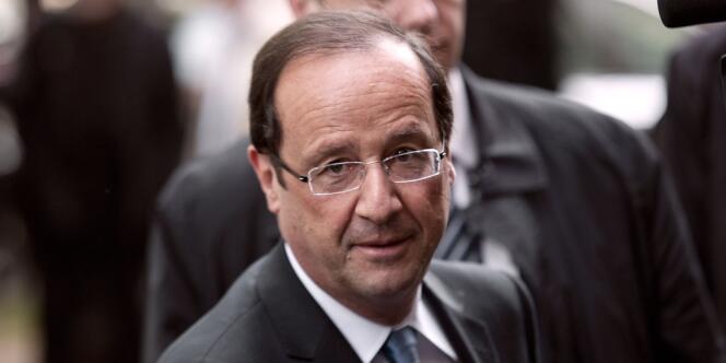 François Hollande, à son QG de campagne le 9 mai