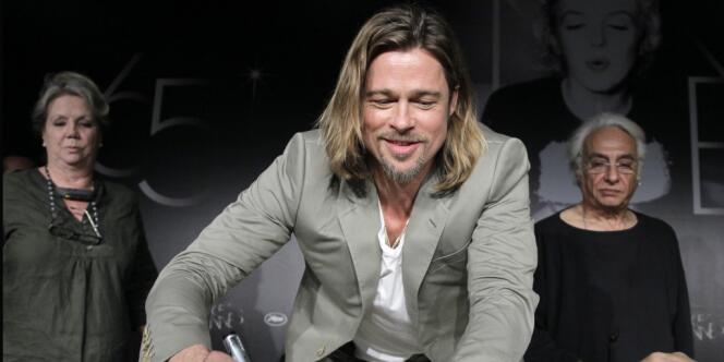 L'acteur Brad Pitt lors d'une conférence de presse au 65e Festival de Cannes, le 22 mai 2012.