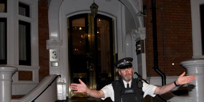 L'ambassade d'Equateur à Londres alors que Julian Assange vient d'y trouver refuge. 