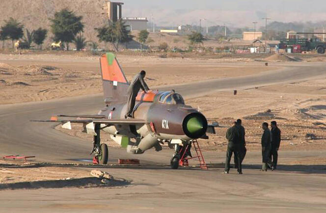 Image du Mig-21 syrien qui s'est posé en Jordanie.
