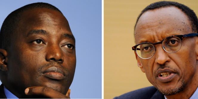 Les présidents de la République démocratique du Congo et du Rwanda, Joseph Kabila et Paul Kagame.