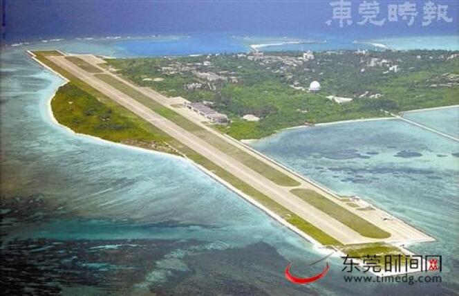La piste d'atterrissage du petit aéroport de l'île de Sansha.