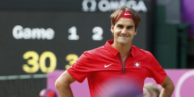Roger Federer lors des JO de Londres, le 3 août.