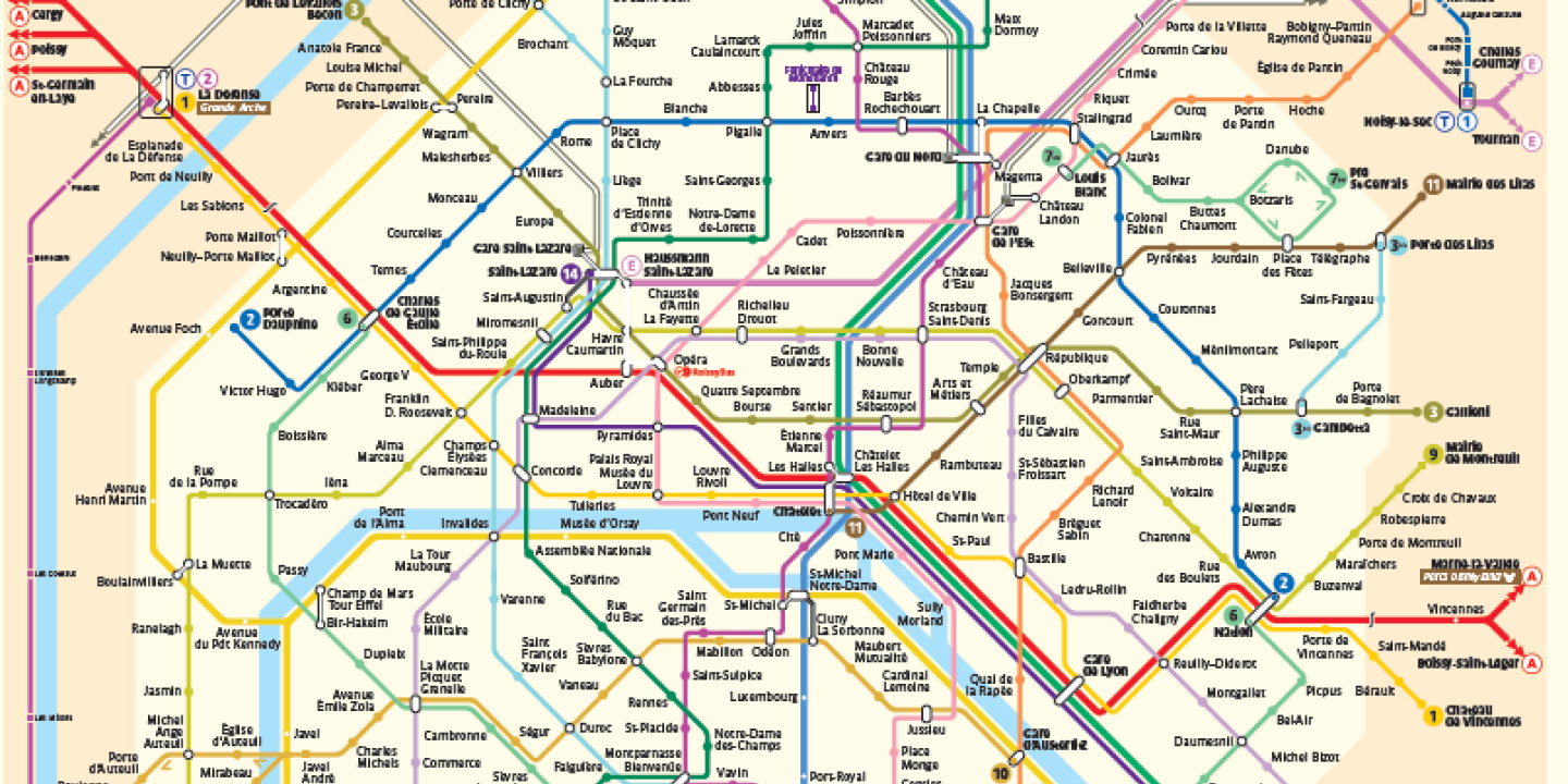 Plan métro de Paris » Voyage - Carte - Plan