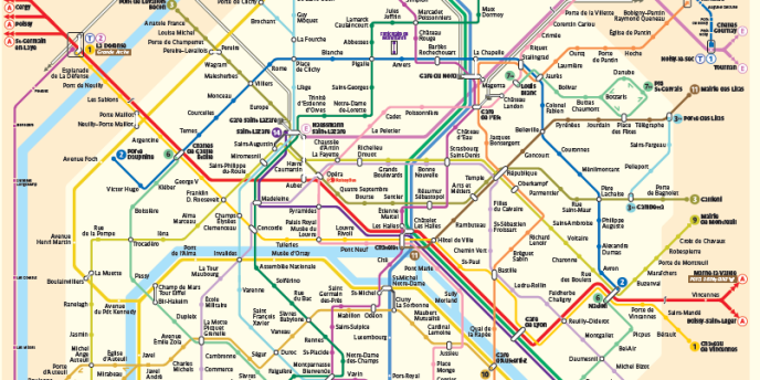 carte metro parisien