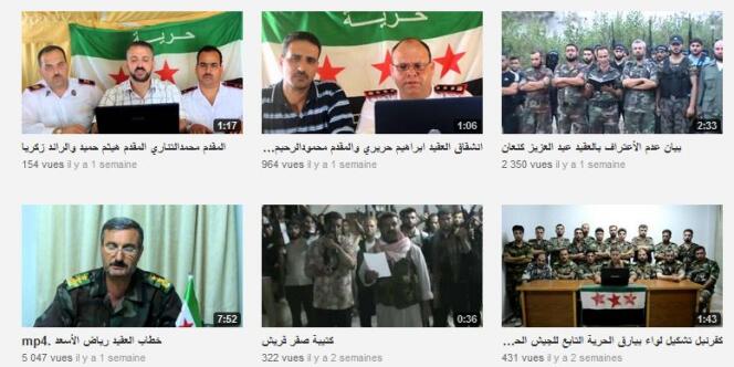 Des vidéos publiées sur YouTube par l'Armée syrienne libre.