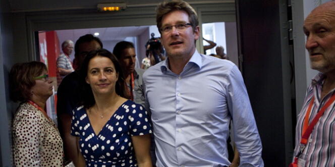 Cécile Duflot et Pascal Canfin, le 23 août, à Poitiers.