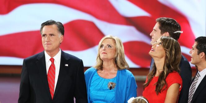 Mitt Romney et sa famille à Tampa, à l'issue du discours d'acceptation du candidat.