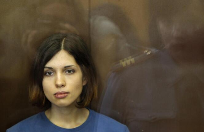 Nadejda Tolokonnikova, la Pussy Riot transférée en Sibérie, le 17 août 2012.