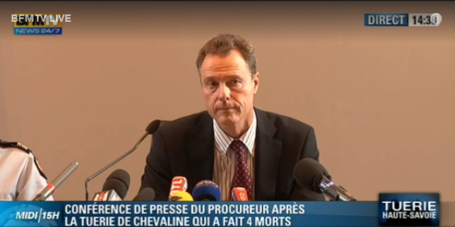 Le procureur de la République, Eric Maillaud, lors d'une conférence de presse le 6 septembre. 
