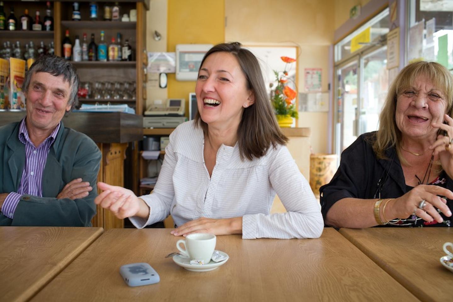 Karine Berger, jeune économiste en pleine ascension au sein du PS