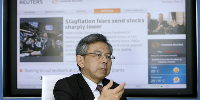 Le PDG d'AU Optronics H.B. Chen, le 22 mai 2008 à Tokyo.