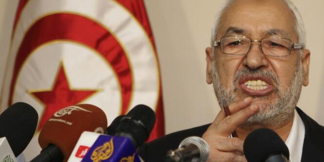 Rached Ghannouchi, chef du parti islamiste Ennahda, au pouvoir en Tunisie.