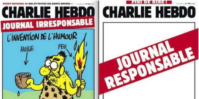 Double couverture de Charlie Hebdo, du mercredi 26 septembre.