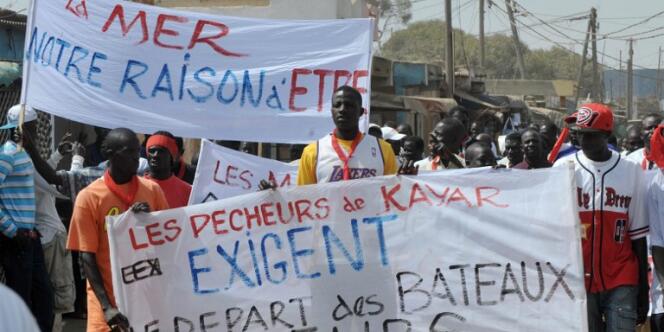 Manifestation de pêcheurs sénégalais contre les 