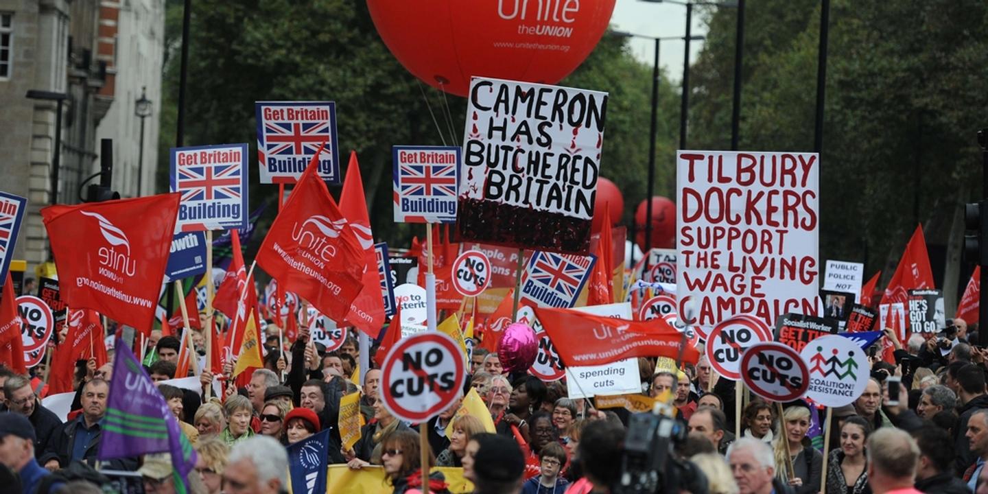 A Londres, des milliers de manifestants protestent contre l'austérité