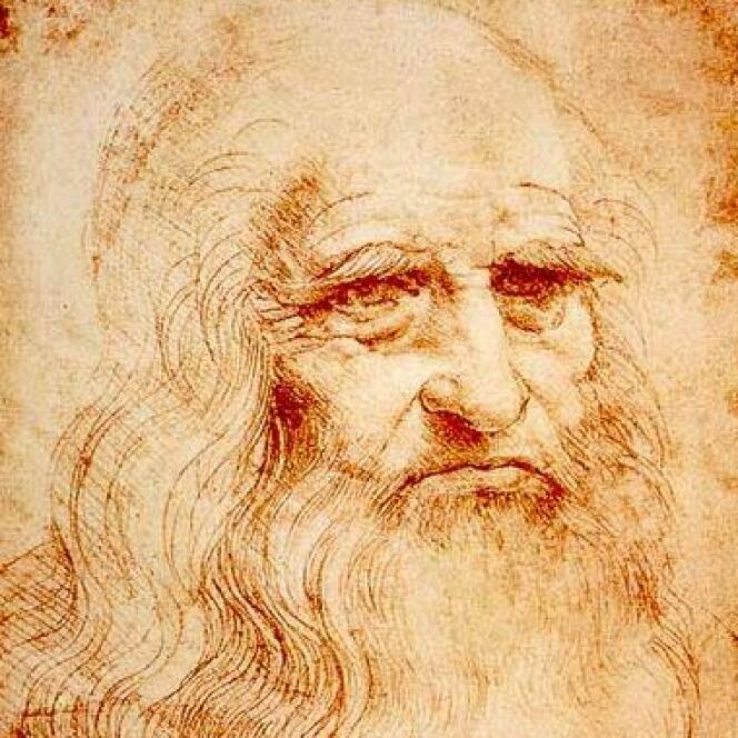 Autoportrait de Léonard de Vinci, vers 1510-1515 (détail).