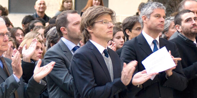Hervé Crès, administrateur provisoire de Sciences Po, lors d'une cérémonie d'hommage au défunt Richard Descoings, le 4 avril 2012.