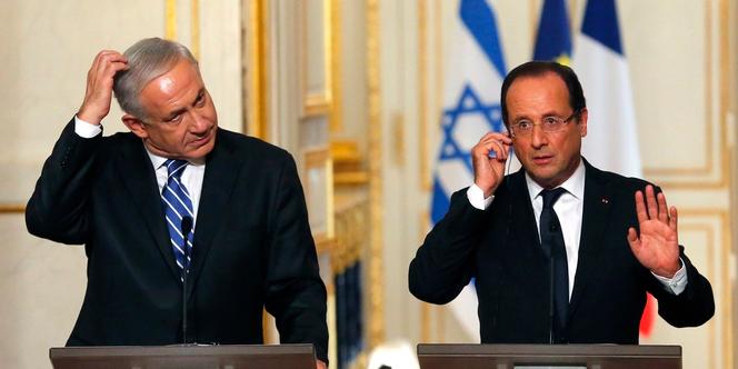 Le Premier ministre israélien Benjamin Netanyahou et le président français François Hollande à Paris le 31 octobre 2012.