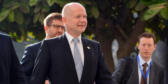 William Hague, le chef du Foreign Office, le 13 novembre au Caire, à l'occasion d'une réunion entre la Ligue arabe et l'Union européenne.