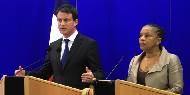 Manuel Valls et Christine Taubira, à Ajaccio, le 15 novembre.
