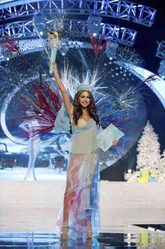 Miss USA Olivia Culpo performs onstage at the 2012 Miss Universe National Costume Show at PH Live in Las Vegas, Nevada December 14, 2012. The 89 Miss Universe Contestants will compete for the Diamond Nexus Crown on December 19, 2012. REUTERS/Darren Decker/Miss Universe Organization/Handout (UNITED STATES - Tags: ENTERTAINMENT) FOR EDITORIAL USE ONLY. NOT FOR SALE FOR MARKETING OR ADVERTISING CAMPAIGNS. THIS IMAGE HAS BEEN SUPPLIED BY A THIRD PARTY. IT IS DISTRIBUTED, EXACTLY AS RECEIVED BY REUTERS, AS A SERVICE TO CLIENTS