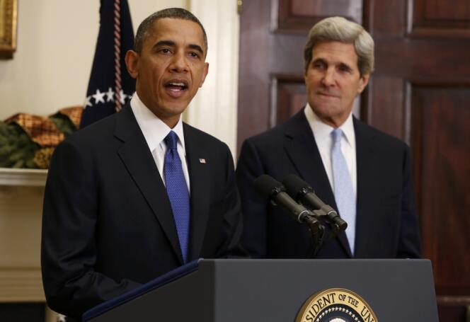 Barack Obama a officialisé la nomination de John Kerry à la tête du département d'Etat, le 21 décembre à Washington.