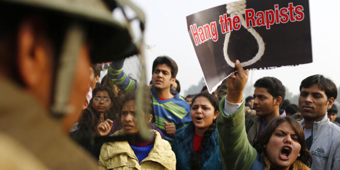 Une manifestation pour prendre des mesures de sécurité contre le viol, à New Delhi le 23 octobre.