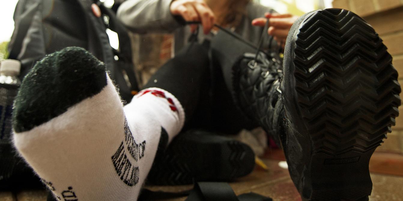 Chaussure effet clearance chaussette