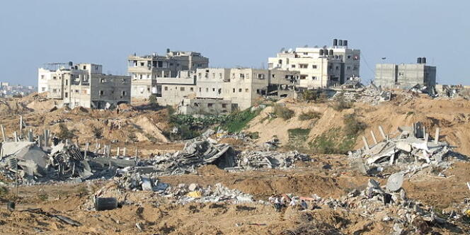 La ville de Jabalia, près de Gaza, après le retrait des troupes israéliennes en janvier 2009.