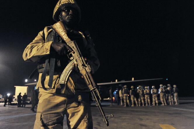 L'arrivée des soldats nigérians à Bamako, le 17 janvier.