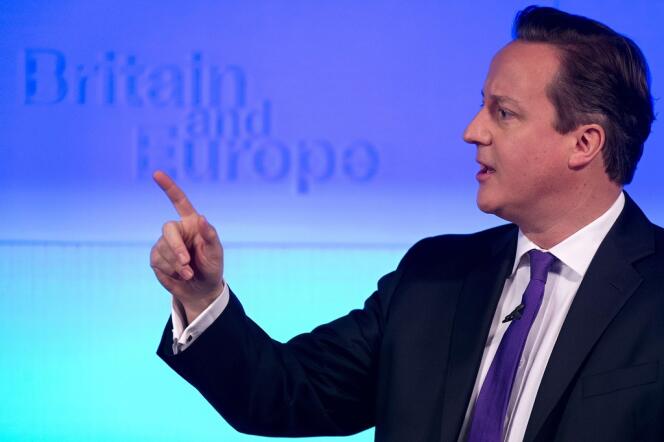 David Cameron, lors de son discours sur l'Europe, à Londres, le 23 janvier.