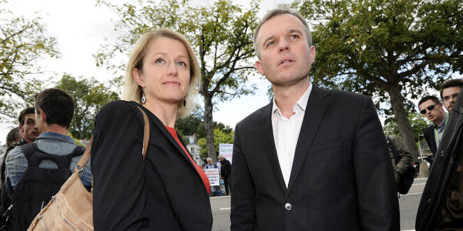  Les deux coprésidents du groupe écologiste de l'Assemblée nationale, Barbara Pompili  et François de Rugy. 