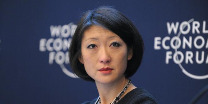 La ministre déléguée à l'économie numérique, Fleur Pellerin, au Forum économique mondial de Davos (Suisse), le 25 janvier 2013.