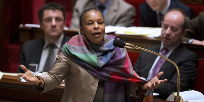 Christiane Taubira à l'Assemblée nationale, le 4 février 2013.
