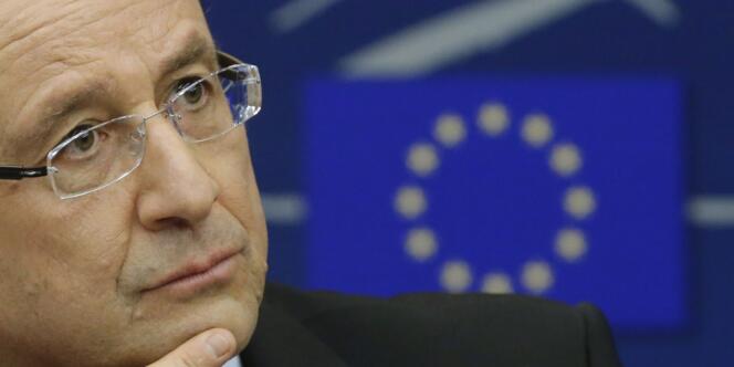 Le président François Hollande au Parlement européen, à Strasbourg, le 5 février. 