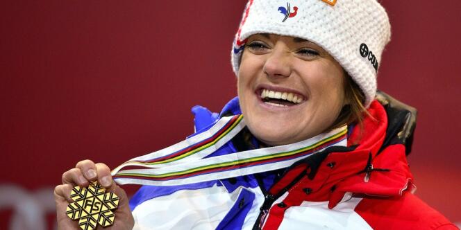 Marion Rolland, championne du monde, le 10 février 2013 à Schladming (Autriche).