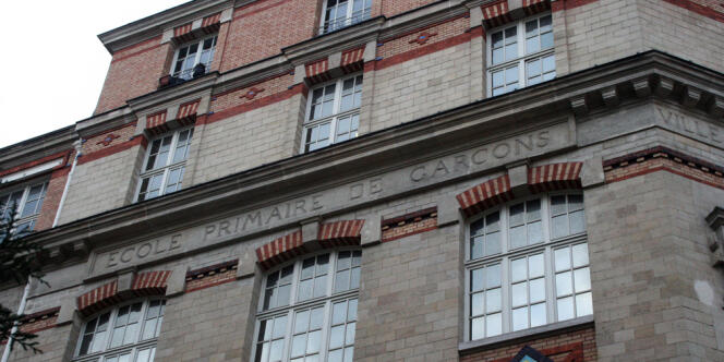 L'école élémentaire de la rue Ramponeau, dans le XXe arrondissement de Paris. 