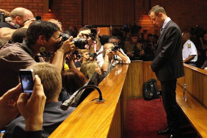 Oscar Pistorius, au tribunal de Pretoria, vendredi 22 février.